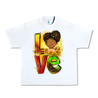 White Love Juneteenth Urban Heavy Tee - FaDigitalArtStudio