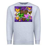 Heather Grey mardi gras Premium Sweatshirt - JahusDesignShop