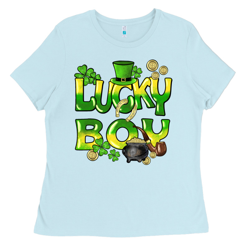 Lucky Boy St. Patrick's Day Ladies Tee by HowdyJamesFarm | Teevron