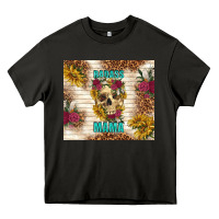 Asphalt badass mama with flowers Heavy Core Tee - TumblerDesignByShophia