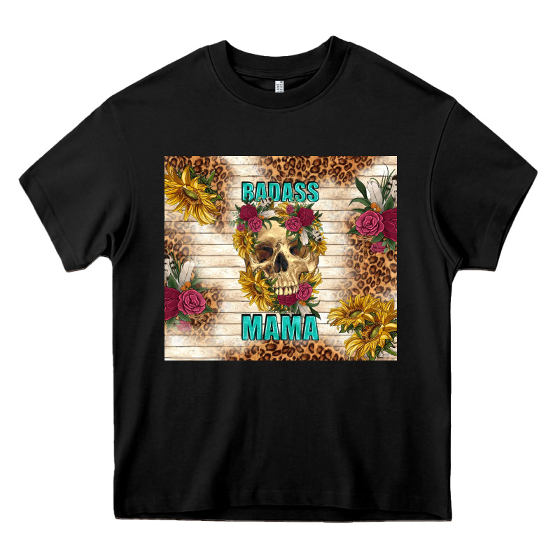 Badass Mama With Flowers Heavy Core Tee by TumblerDesignByShophia | Teevron