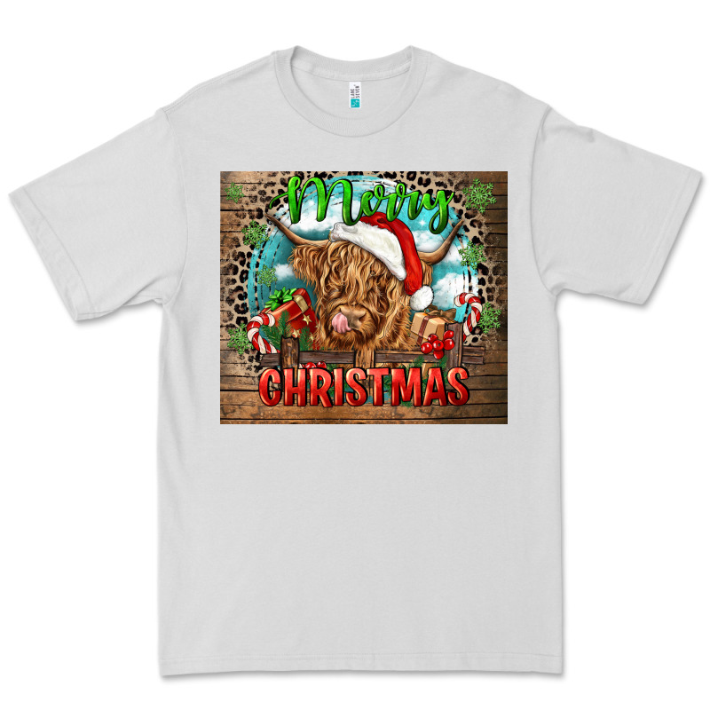 Merry Christmas Heifer Cow Premium Tee by CowGirlArtShop | Teevron