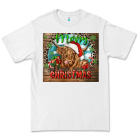 White merry christmas heifer cow Premium Tee - CowGirlArtShop