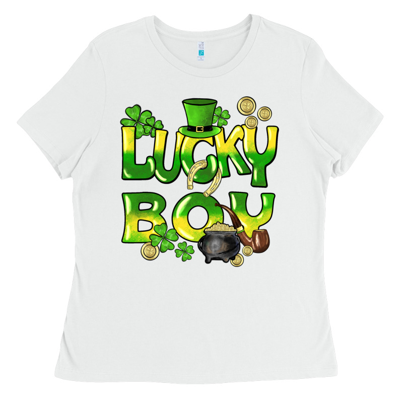 Lucky Boy St. Patrick's Day Ladies Tee by HowdyJamesFarm | Teevron