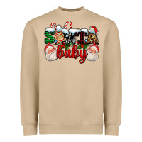 Mushroom santa baby with santa and christmas tree cake Heavyweight Sweatshirt - AdoDesignShop