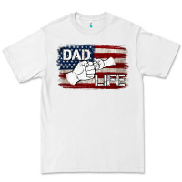 White Dad Life with American Flag Premium Tee - Jasminsmagicworld
