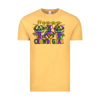 Vintage Mustard Happy crawdi Gras Mardi Gras crawfish Vintage Tee - FaDigitalArtStudio