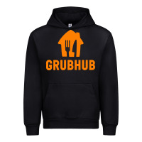 Black Grubhub t-shirt Urban Hoodie - DesigneFamous