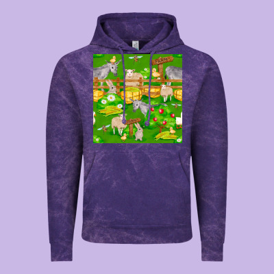 Farm Life Seamless Pattern Vintage Hoodie Designed By Fadigitalartstudio