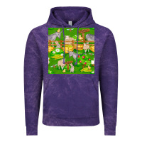 Cloud Purple farm life seamless pattern Vintage Hoodie - FaDigitalArtStudio