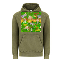Vintage Olive farm life seamless pattern Vintage Hoodie - FaDigitalArtStudio