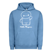 Pigment Pebble Blue hello baymax Urban Hoodie - DesigneFamous