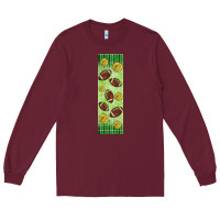 Burgundy american football with lightning bolt  pen wrap Long Sleeve Tee - BundleAndBundleShop