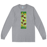 Heather Grey american football with lightning bolt  pen wrap Long Sleeve Tee - BundleAndBundleShop