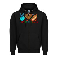 Black peace love hotdogs Zipper Hoodie - AdoDesignShop