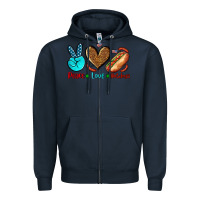 Navy peace love hotdogs Zipper Hoodie - AdoDesignShop