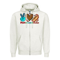 Peace Love Hotdogs Zipper Hoodie | Teevron