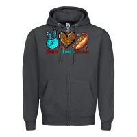 Smoke peace love hotdogs Zipper Hoodie - AdoDesignShop