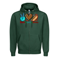Sports Green peace love hotdogs Zipper Hoodie - AdoDesignShop