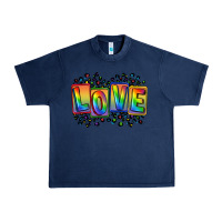 Navy Love pride Urban Heavy Tee - FaDigitalArtStudio