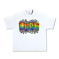 White Love pride Urban Heavy Tee - FaDigitalArtStudio