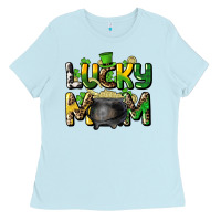 Baby Blue lucky mom St. Patrick's Ladies Tee - HowdyJamesFarm