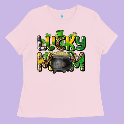 Lucky Mom St. Patrick's Ladies Tee Designed By Howdyjamesfarm