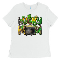 White lucky mom St. Patrick's Ladies Tee - HowdyJamesFarm