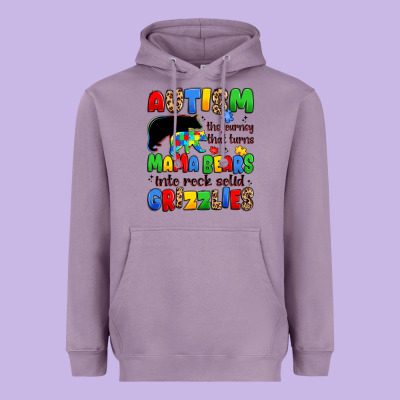 Autism The Journey That Turns Mama Bears Heavyweight Hoodie Designed By Jahusdesignshop