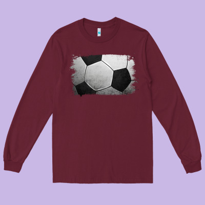 Soccer Ball Brushstroke Long Sleeve Tee Designed By Ranaportraitstore