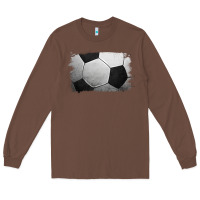 Chestnut Soccer Ball Brushstroke Long Sleeve Tee - RanaPortraitStore