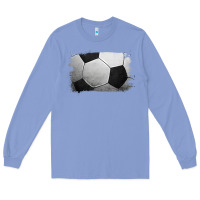 Colony Blue Soccer Ball Brushstroke Long Sleeve Tee - RanaPortraitStore