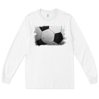 White Soccer Ball Brushstroke Long Sleeve Tee - RanaPortraitStore