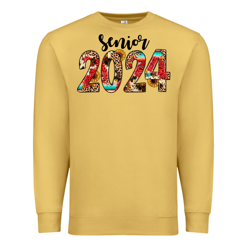 Senior 2024 Western Premium Sweatshirt by JahusDesignShop | Teevron