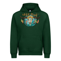 Forest Green Wild Heart Urban Hoodie - JahusDesignShop