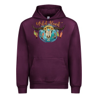 Mauve Wine Wild Heart Urban Hoodie - JahusDesignShop