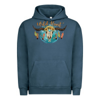 Pigment Midnight Navy Wild Heart Urban Hoodie - JahusDesignShop