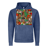 Vintage Denim christmas donkey Vintage Hoodie - FaDigitalArtStudio