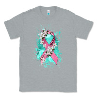 Heather Grey cancer ribbon Classic Tee - CowGirlArtShop