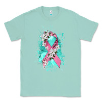 Seafoam cancer ribbon Classic Tee - CowGirlArtShop