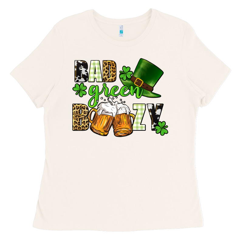 Bad Green Boozy St. Patrick's Day Ladies Tee by CowGirlArtShop | Teevron