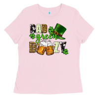 Bubblegum Pink Bad green boozy St. Patrick's Day Ladies Tee - CowGirlArtShop