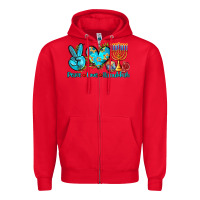 Red peace love hanukkah Zipper Hoodie - AdoDesignShop