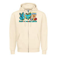 Sandshell peace love hanukkah Zipper Hoodie - AdoDesignShop