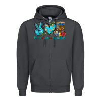 Smoke peace love hanukkah Zipper Hoodie - AdoDesignShop