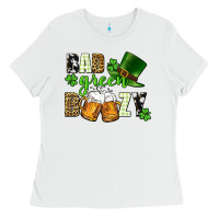 White Bad green boozy St. Patrick's Day Ladies Tee - CowGirlArtShop