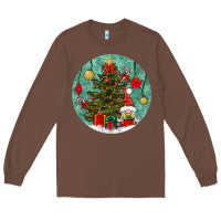 Chestnut christmas tree and gnome Long Sleeve Tee - BundleAndBundleShop