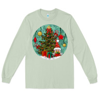Matcha christmas tree and gnome Long Sleeve Tee - BundleAndBundleShop