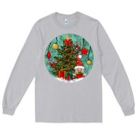 Moon Dust christmas tree and gnome Long Sleeve Tee - BundleAndBundleShop