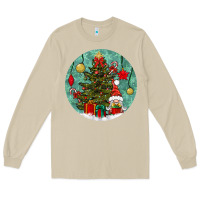 Mushroom christmas tree and gnome Long Sleeve Tee - BundleAndBundleShop